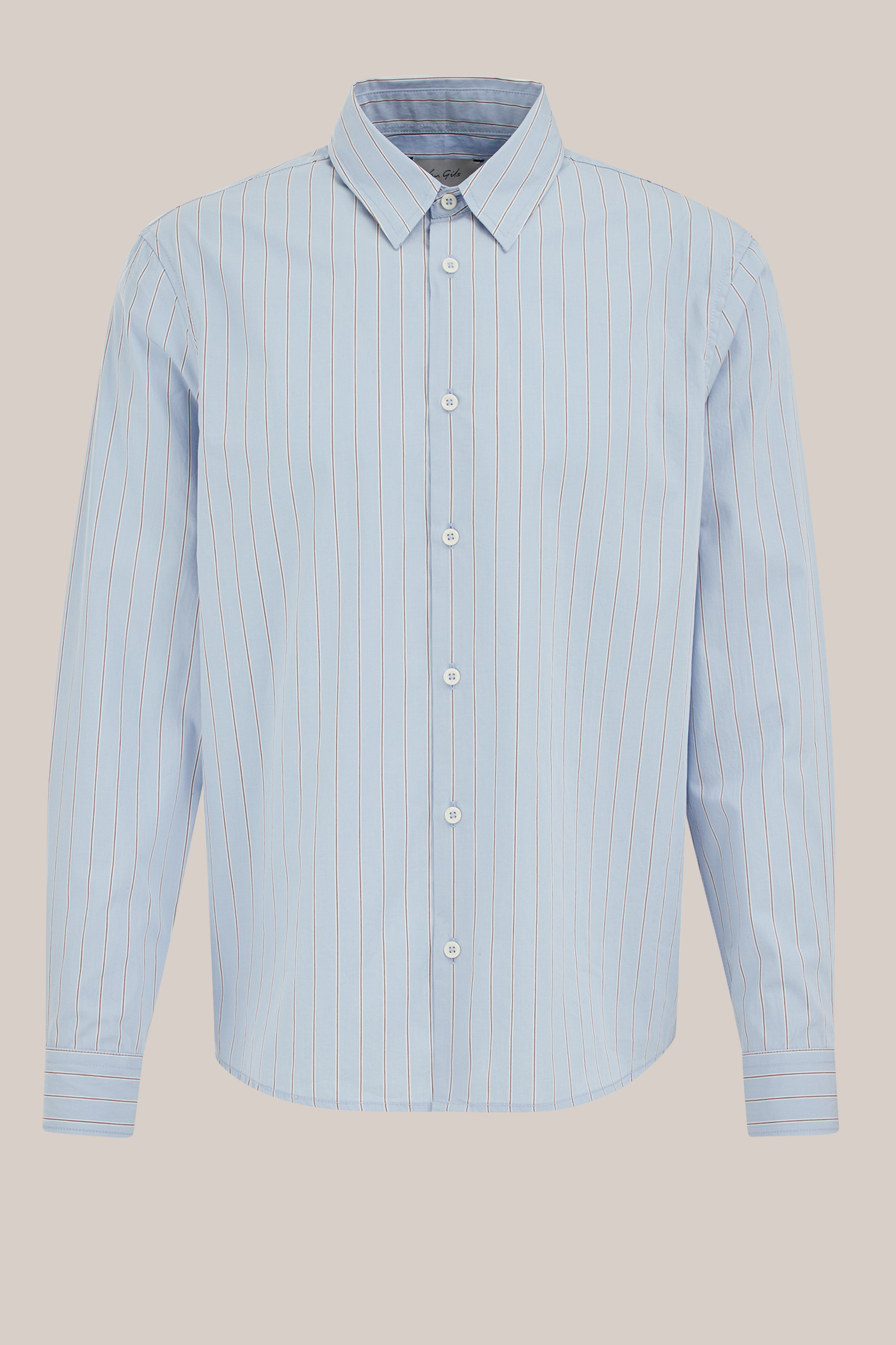 Heren regular fit gestreept overhemd