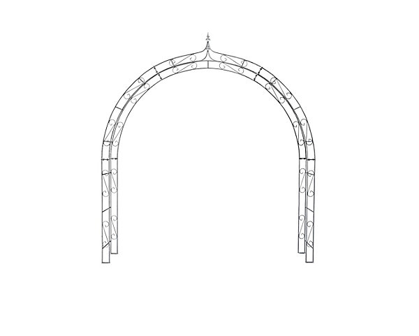 Arche de jardin ALEX sommet pointu - 220 cm Galvanisé