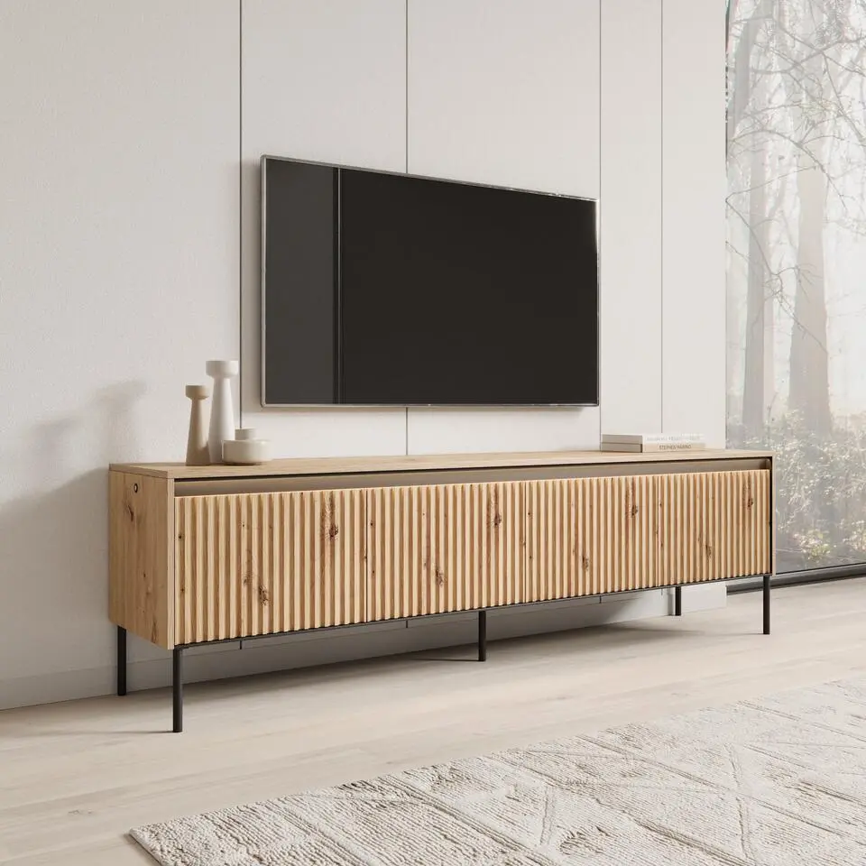 Meubella - TV-Meubel Timoteo - Eiken - 193 cm