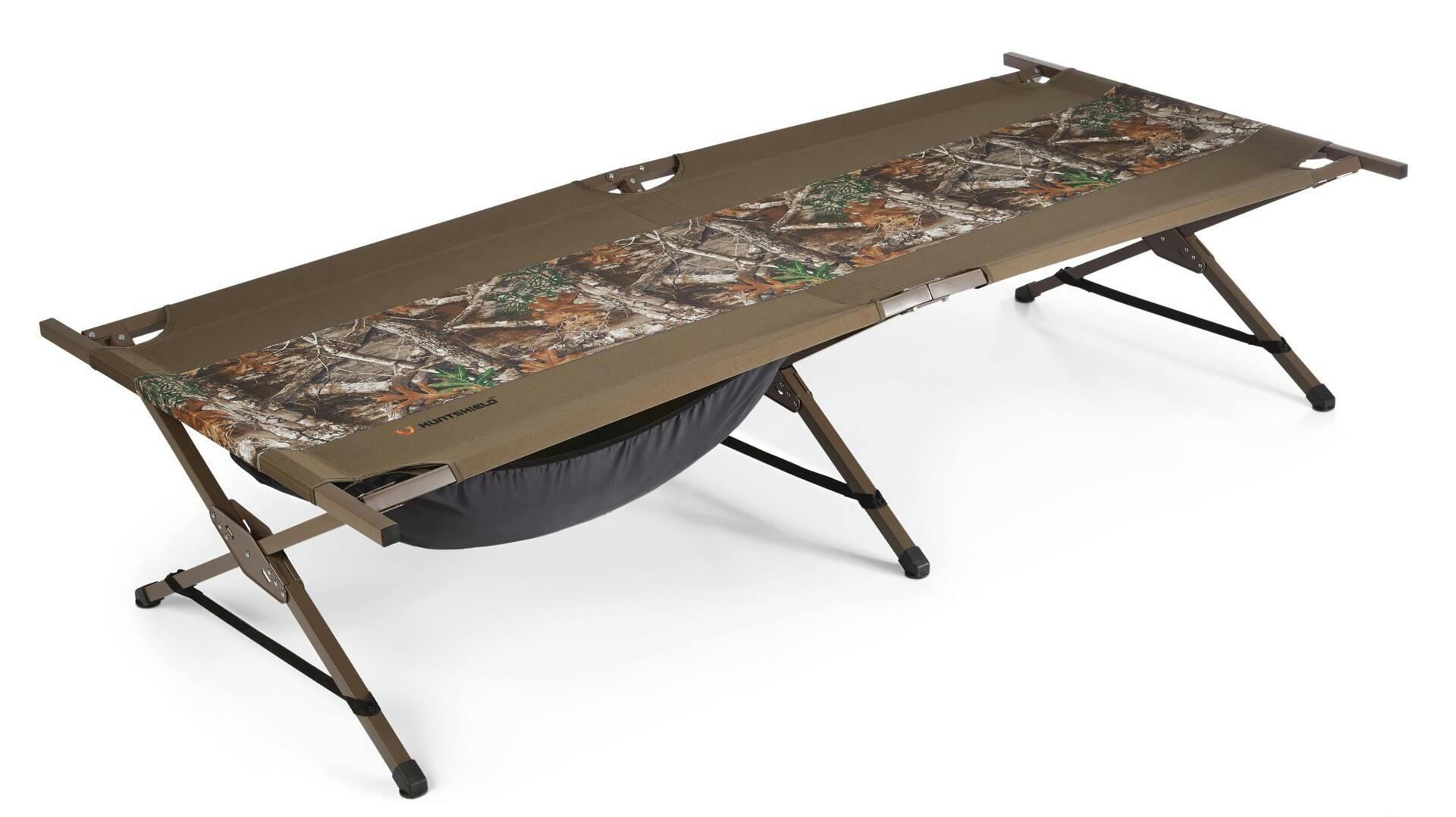 Yukon Gear Camouflage Folding Portable Camping Cot Bed w/ Carry Bag, Supports 300 Lbs