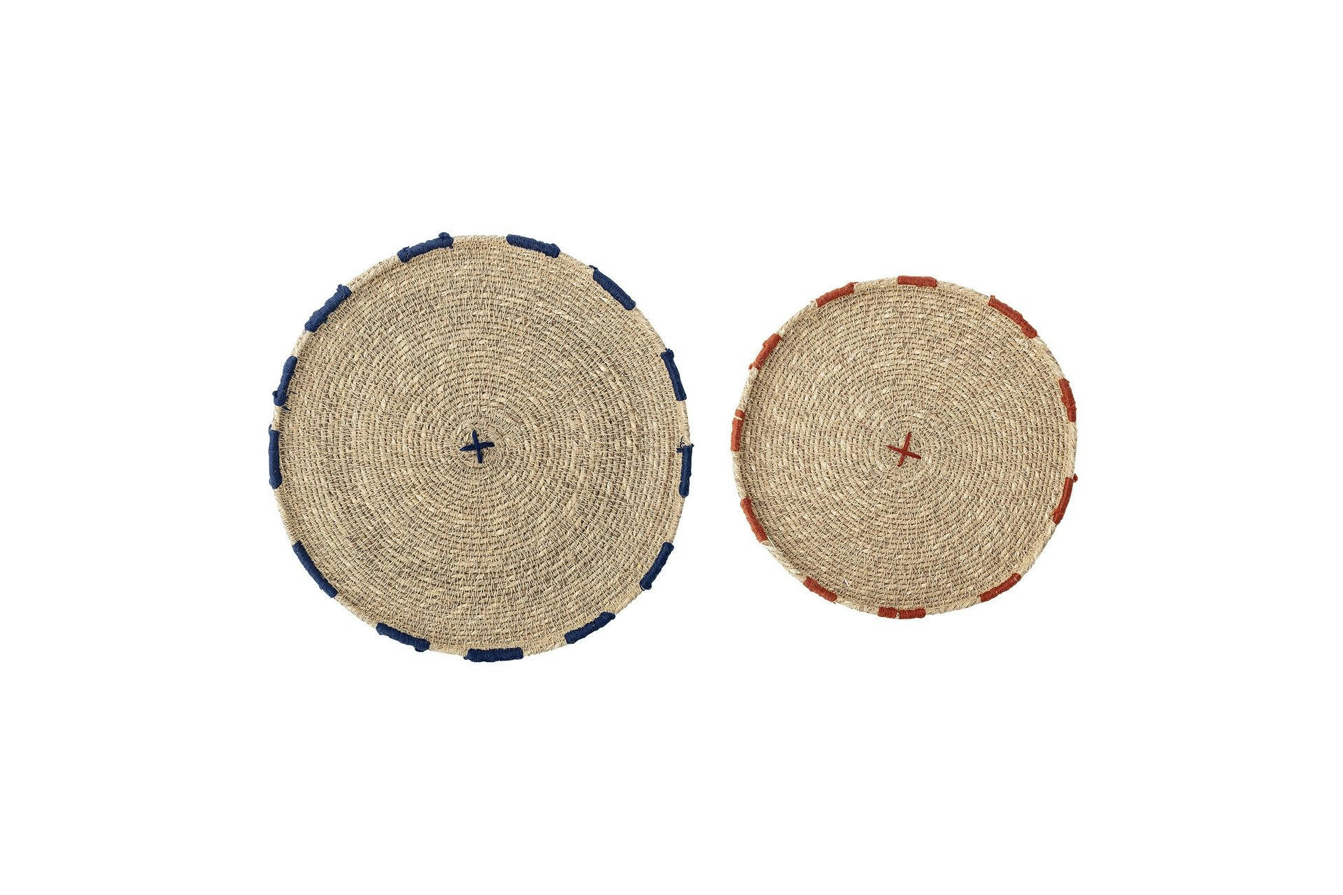 ELOIE - Assiette décorative en fibres naturelles beige