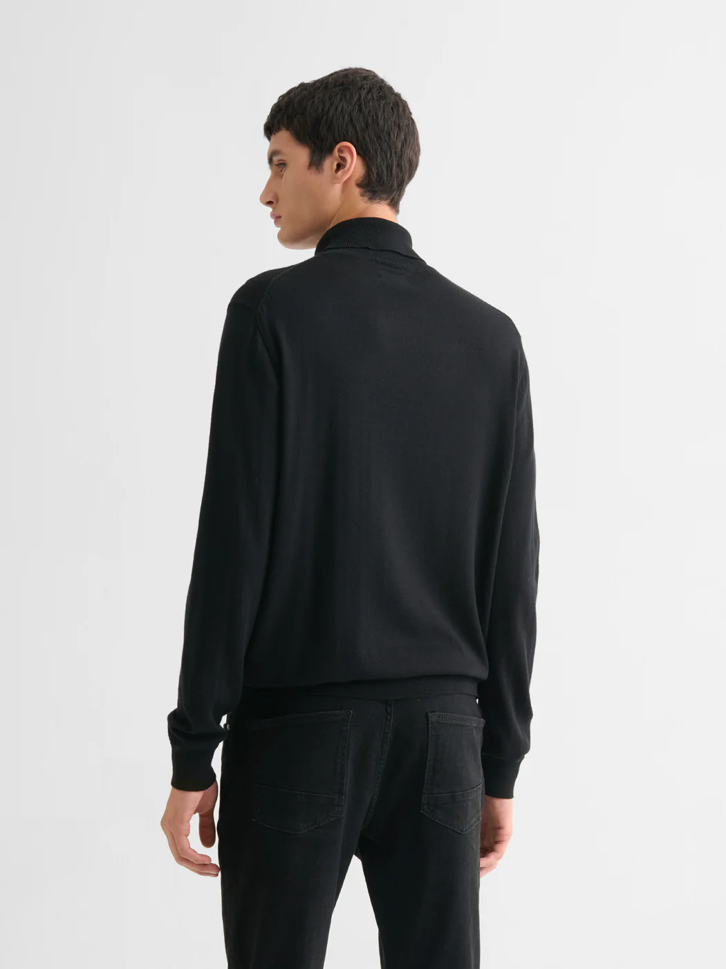 Pull col roulé en laine Mérinos