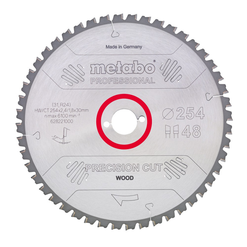 Lame de scie PrecisionCut pour bois Ø 254 mm METABO