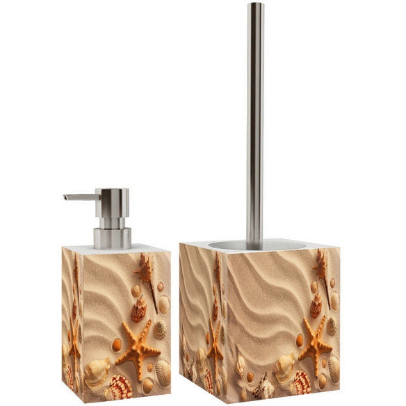 Bad-Accessoire-Set »Sanibel«, Beige, Rechteckig
