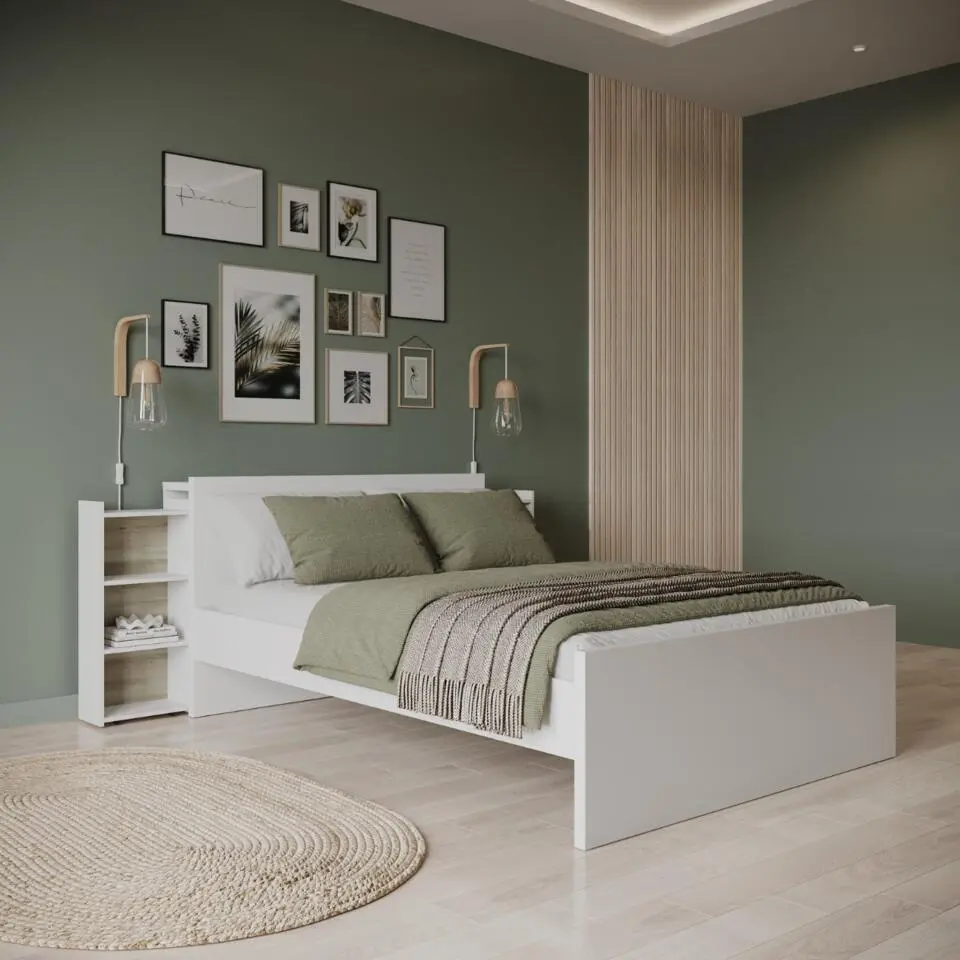 CaliCosy - CLYDE Hoofdbord - Licht hout - 21,6x144,4x87,7 cm