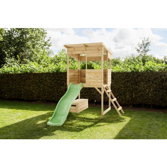 Spielturm, BxHxT: 245 x 205 x 241 cm, Holz, inkl. Rutsche
