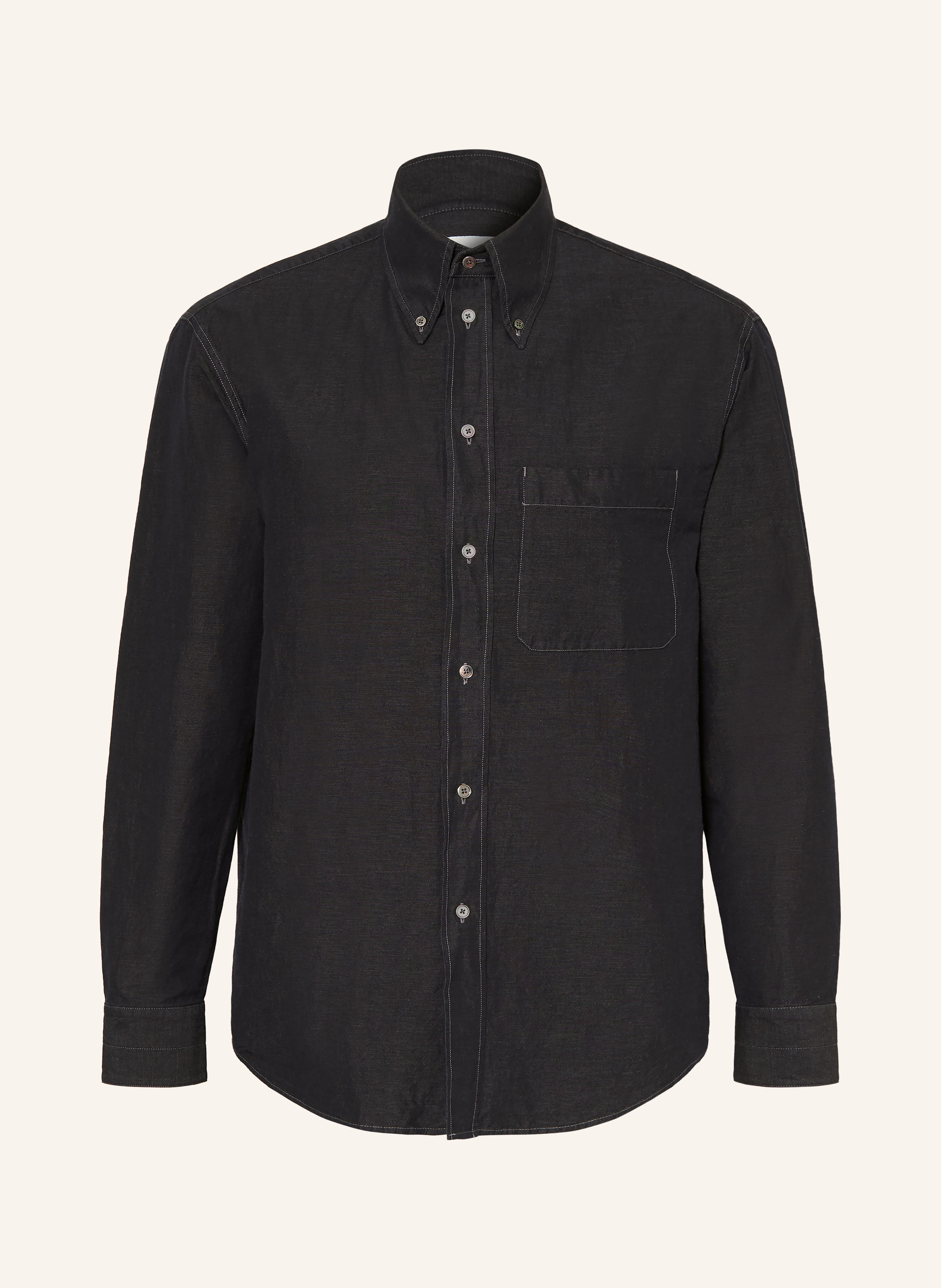 LEMAIRE Hemd Comfort Fit in Jeansoptik mit Leinen