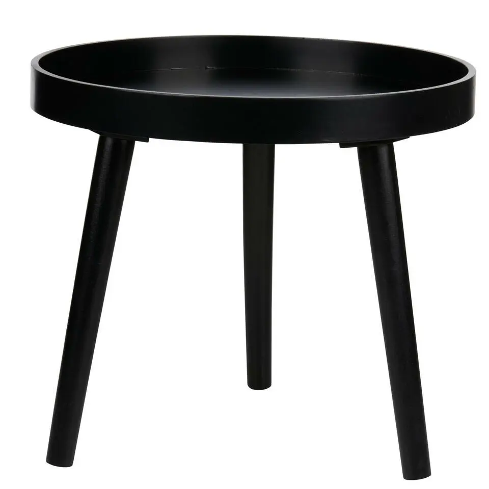 Arti Casa Bijzettafel - plantverhoger - zwart - hout - 40 x 36 cm