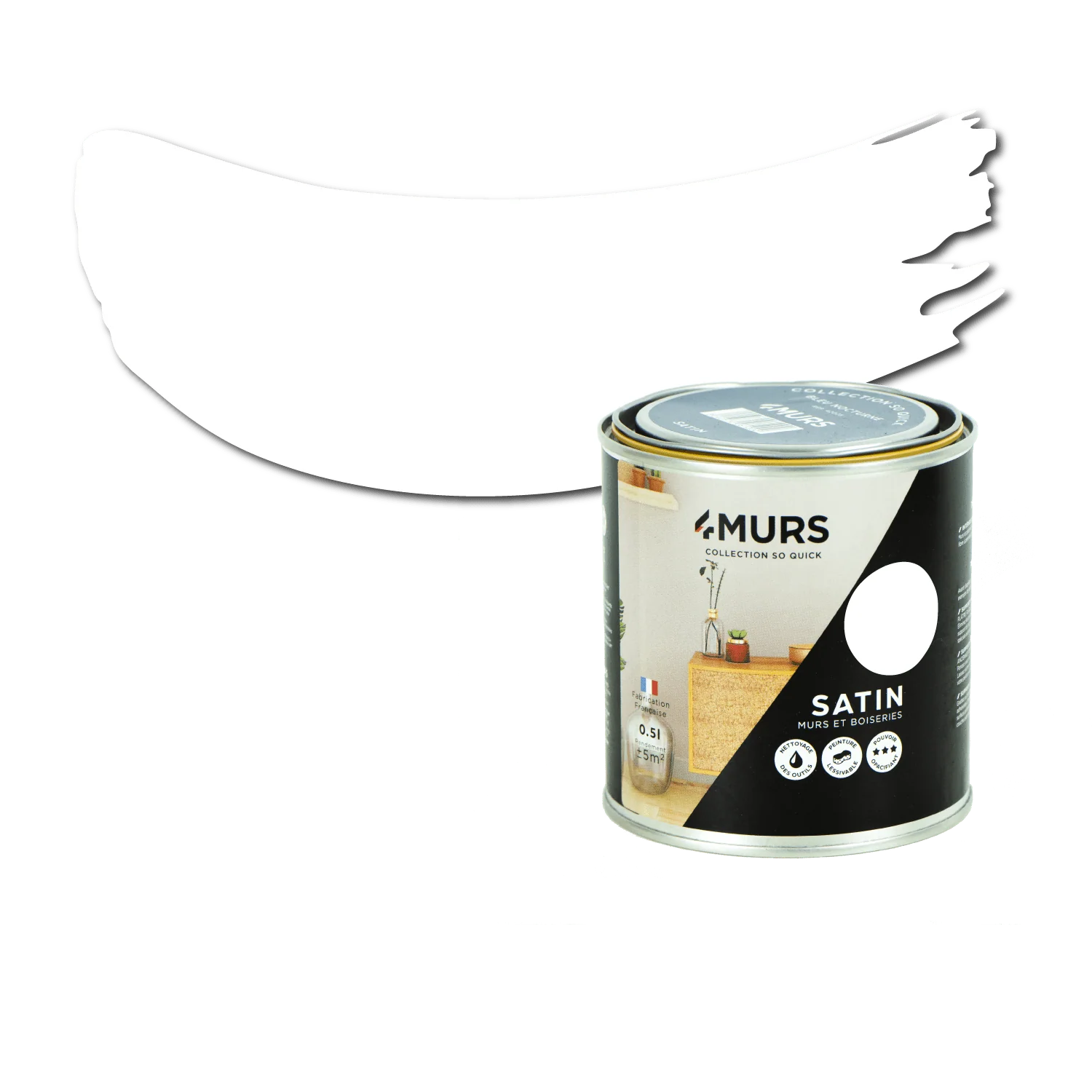 So Quick Peinture Peinture blanc Satiné 0,5 L