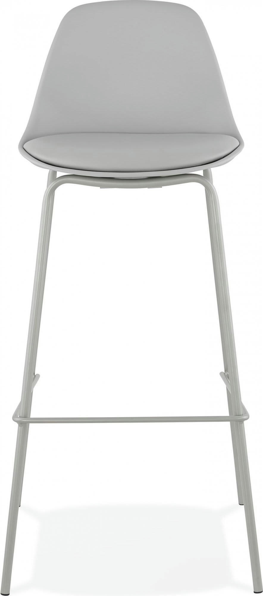 ESCAL - Tabouret de bar Polymère Gris H. assise 75 cm rembourré