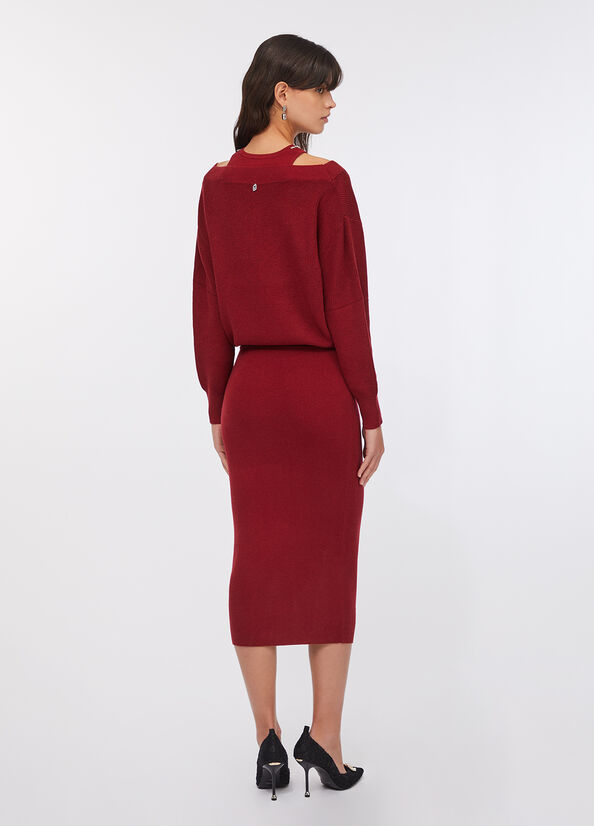 Abito in maglia con ricami gioiello