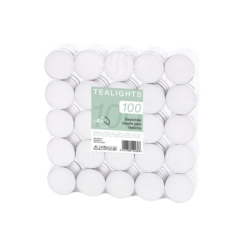 Bougie chauffe-plats blanche 4 h 100 pièces