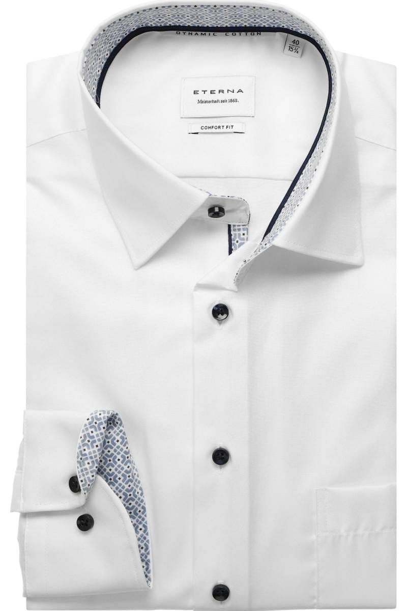 ETERNA Dynamic Cotton Comfort Fit Hemd weiss, Einfarbig
