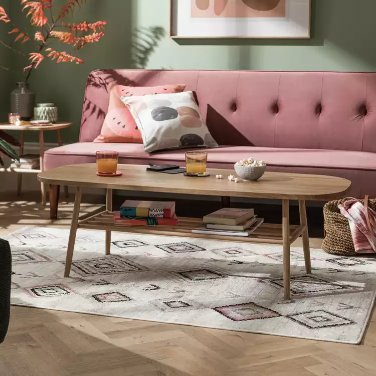 Habitat Blush Pink Cut Pile Rug - 120x170cm