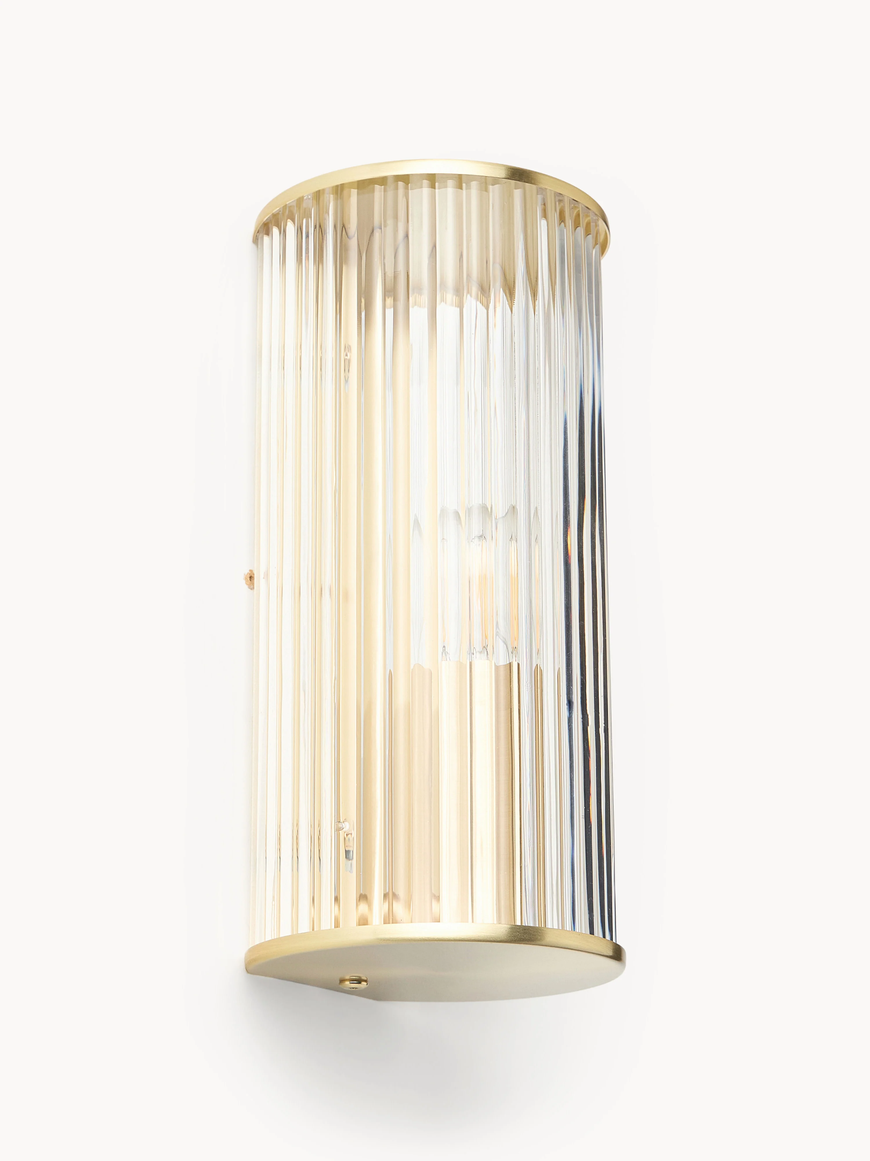 Wandleuchte Emmi mit Riffelglas