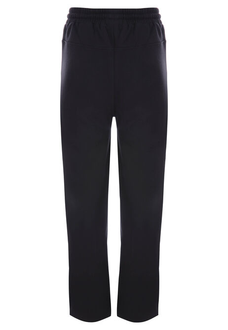 Older Boys Black Cotton Rich Wide Leg Joggers