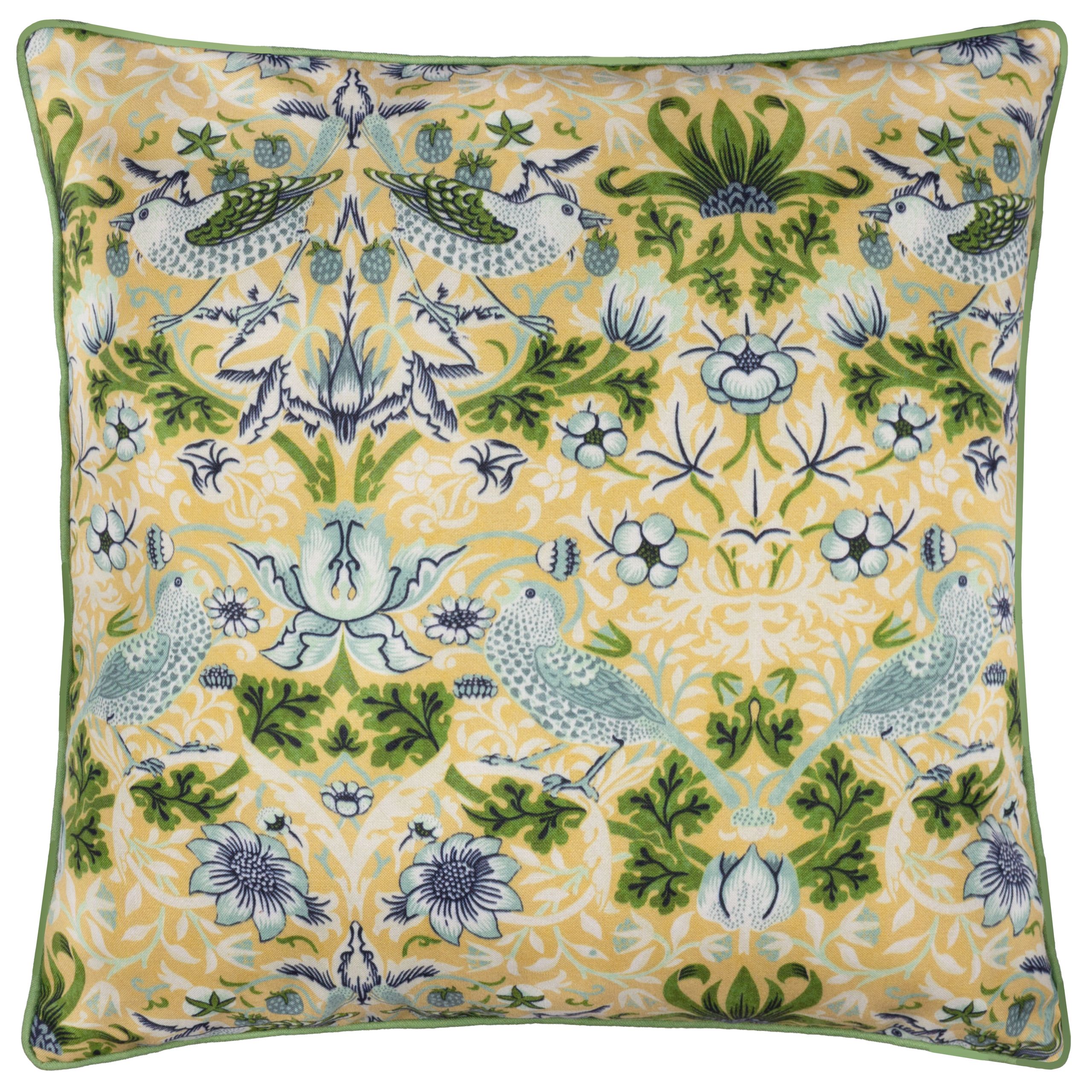 Morris & Co Strawberry Thief Piped Outdoor Cushion
