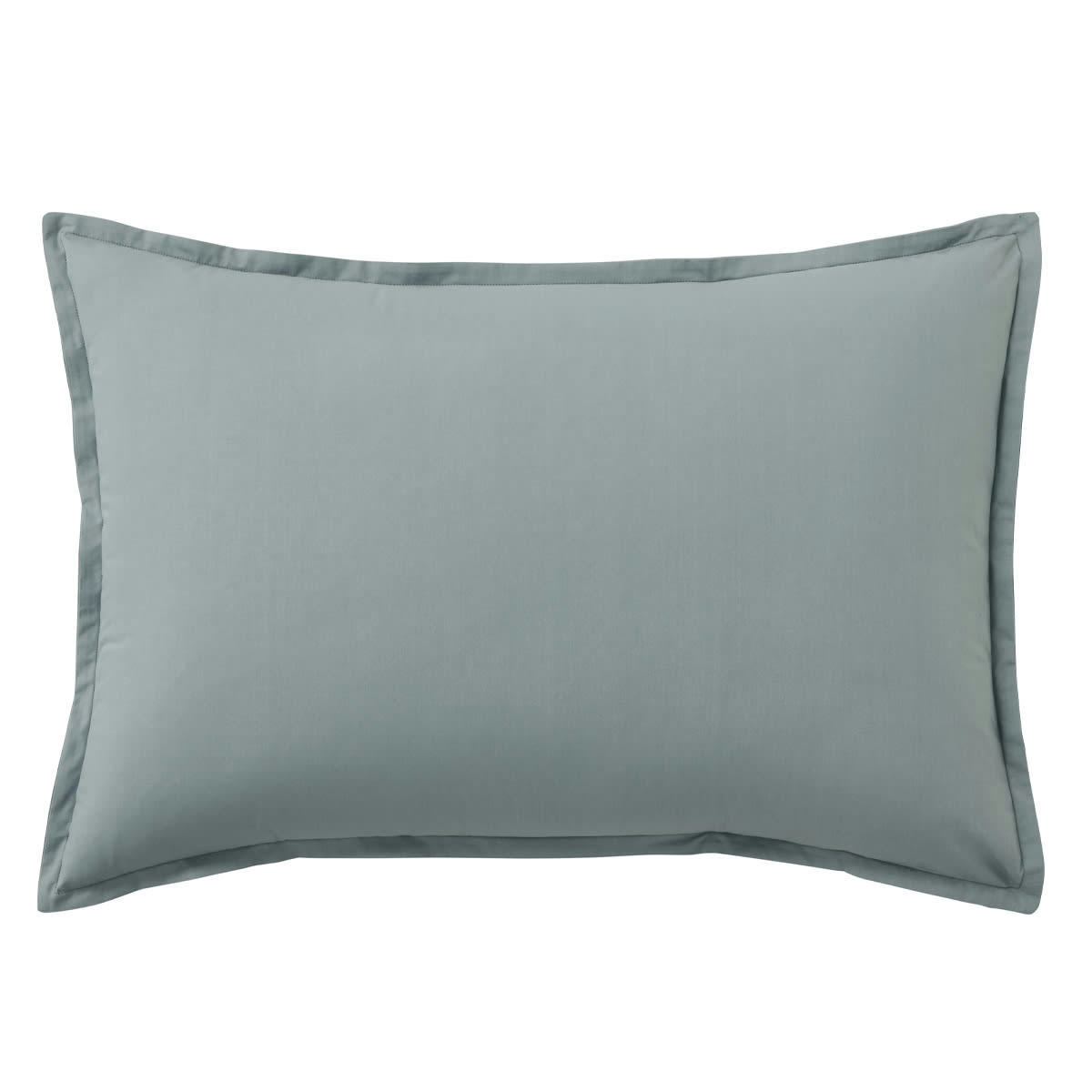 CÉVENNES - Taie d'oreiller unie en coton vert d'eau 50x70