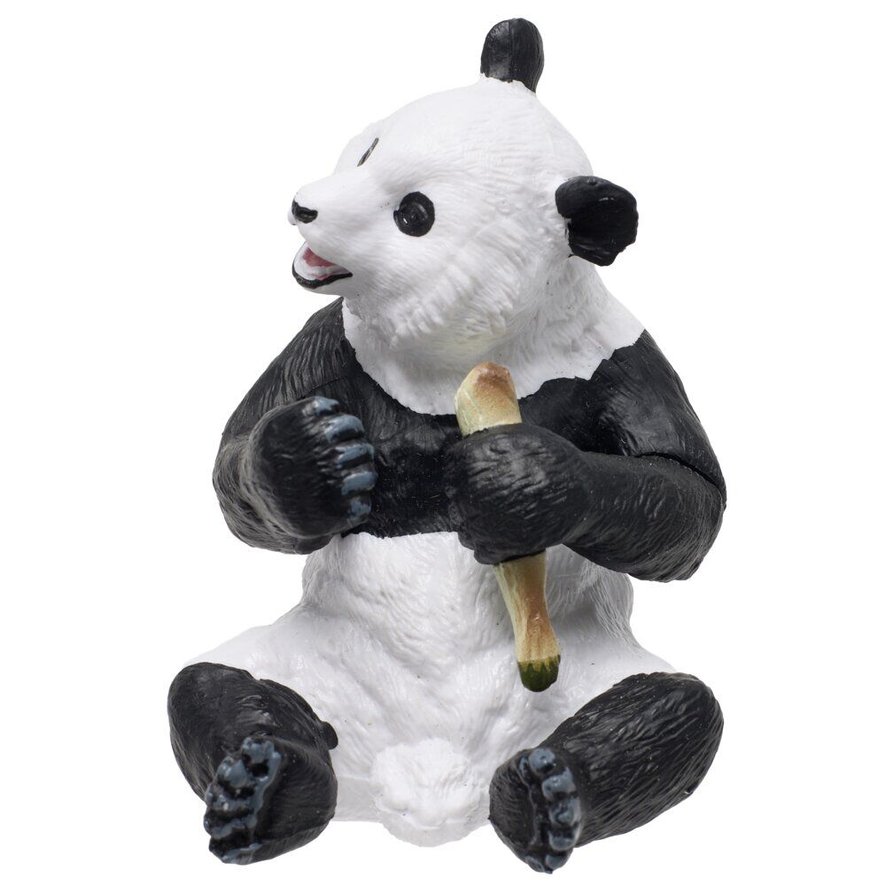 Figurine panda plastique noir et blanc 4,5x5xH8cm