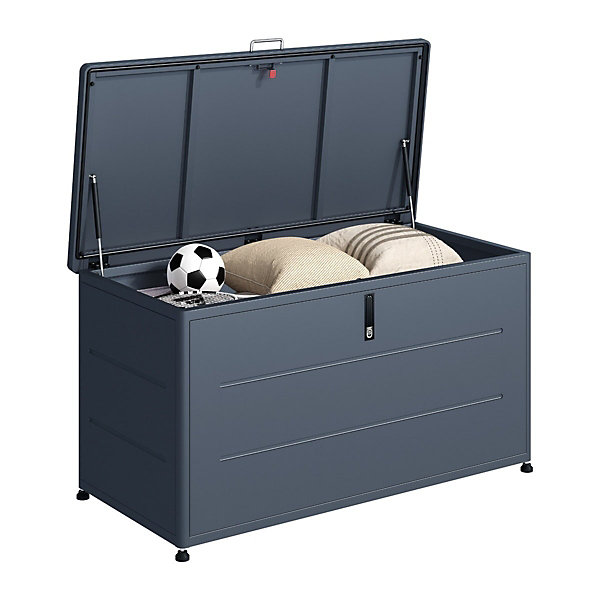 Coffre de jardin métal 330 L anthracite