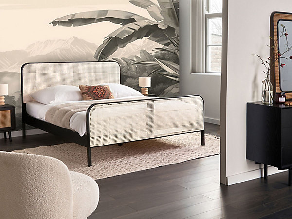 Lit avec sommier Bois de pin GONFARON 160 x 200 cm Noir