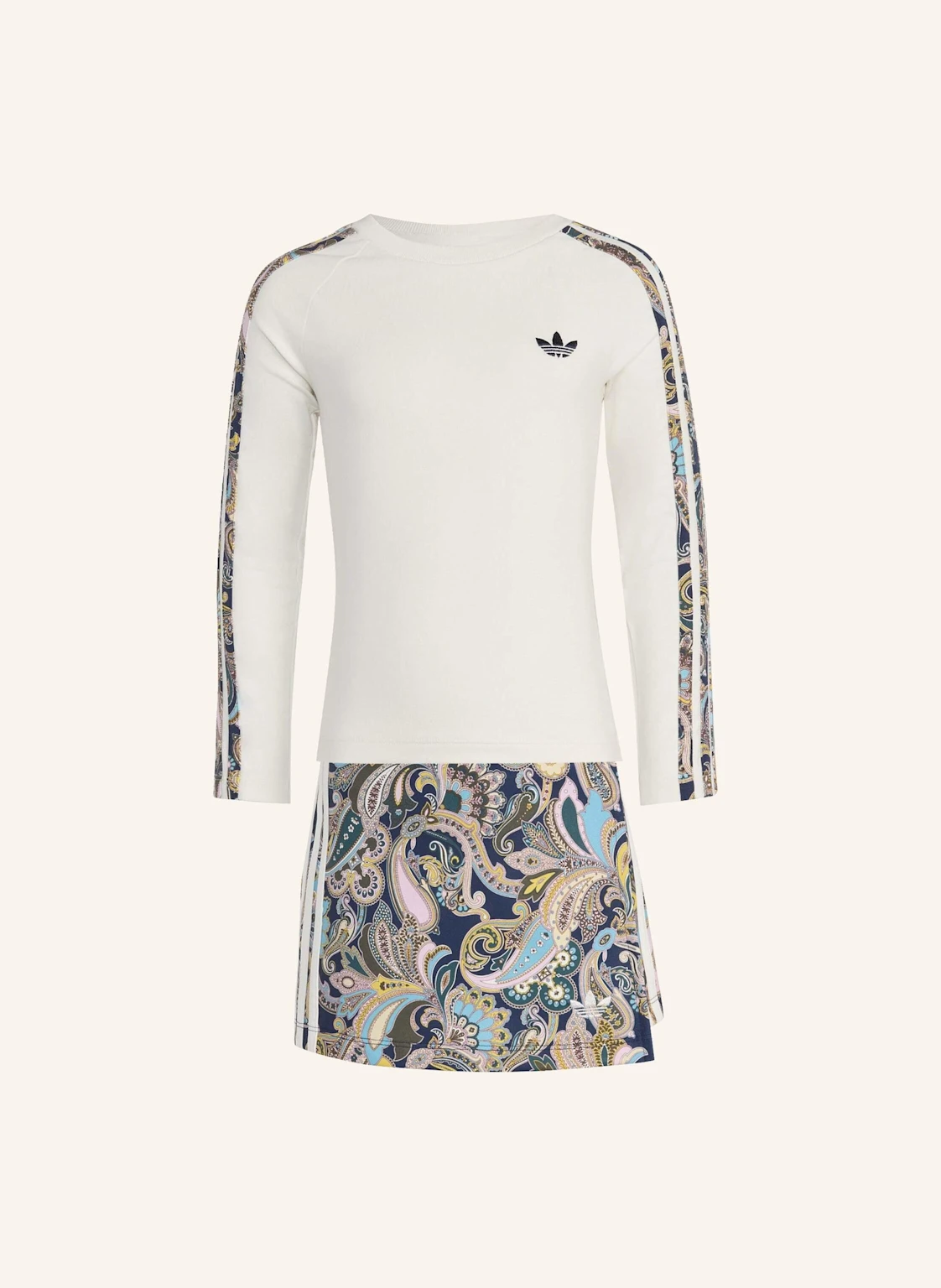 adidas Originals ADIDAS LIBERTY LONDON SET 3-STREIFEN TOP, LANGÄRMLIG, FIGURBETONT / SKORT, WICKELOPTIK