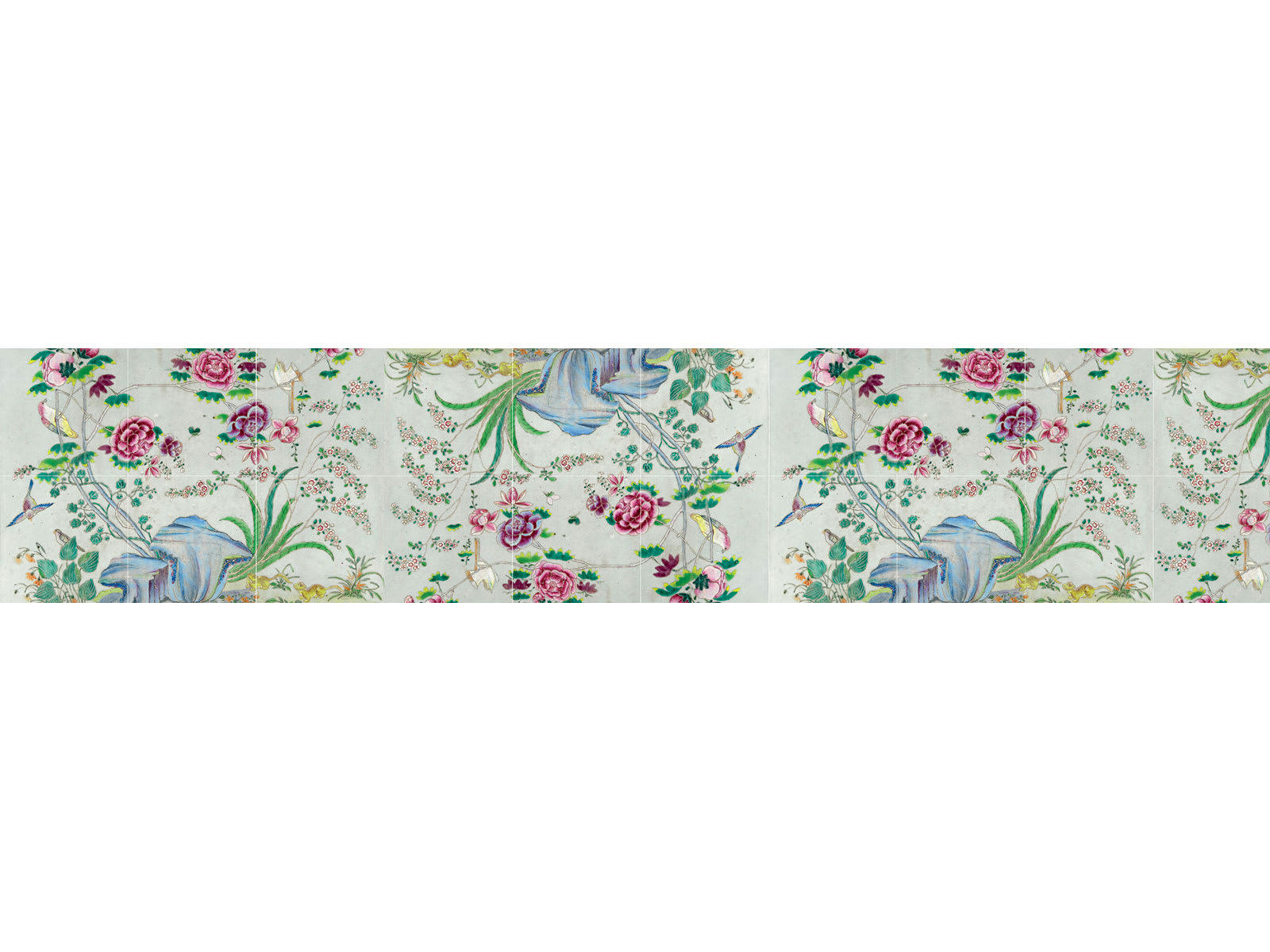 - Crédence adhésive chinoiseries gris 40cmx2m