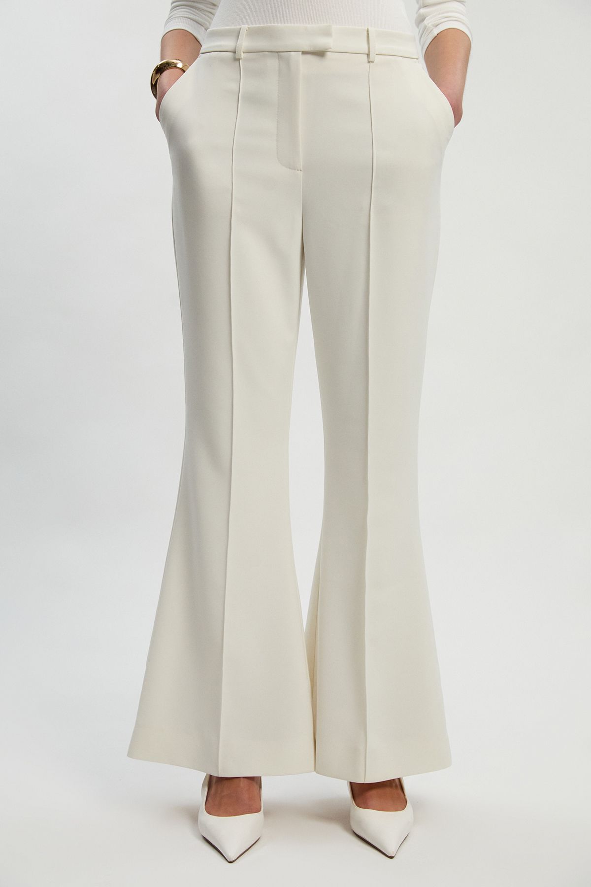 KarenMillen Petite Polished Tailored Bootcut Trouser