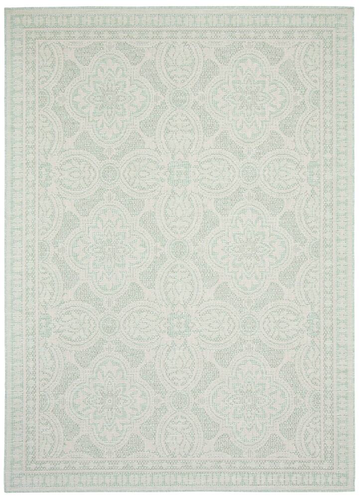 ECARPET Veranda Traditional Indoor/Outdoor Area Rug, Mint, Assorted Sizes