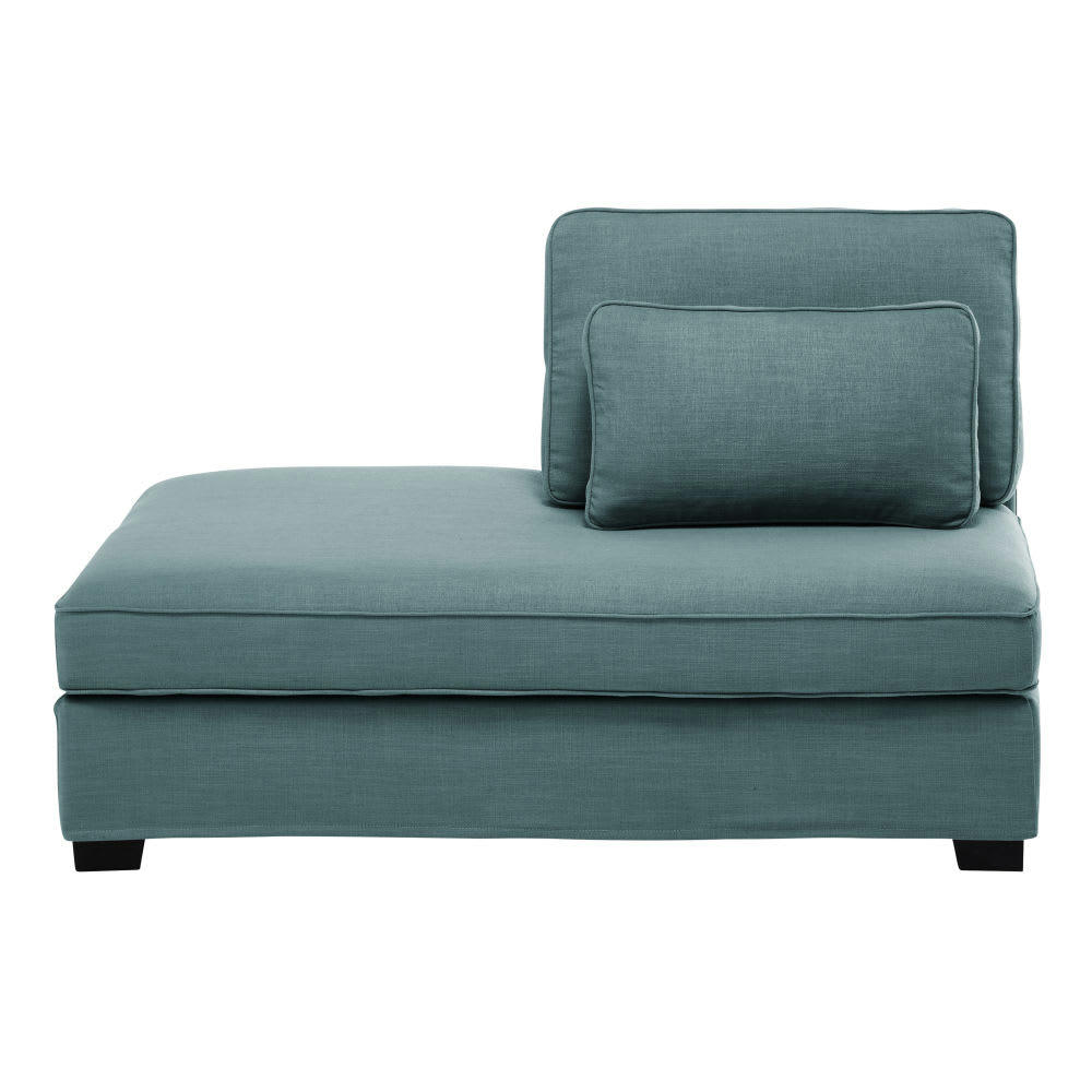 Milano - Méridienne gauche pour canapé modulable bleu pétrole