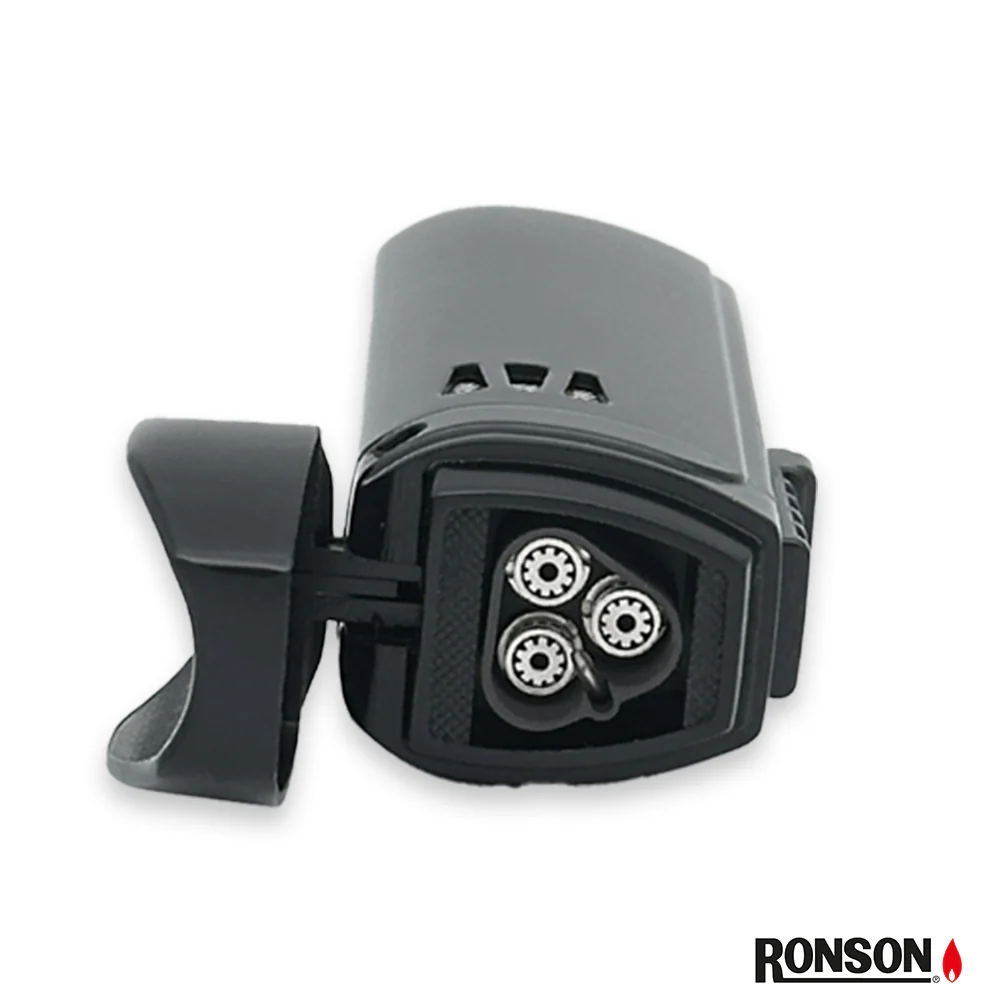 Ronson Mistral Cigar Lighter Jet Gas Lighter BLACK (111002)
