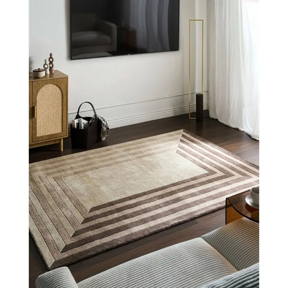 SARAI - Vloerkleed - Beige - 160 x 230 cm - Wol/Viscose