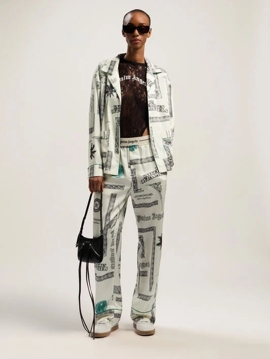 Dollar Print Pajama Shirt