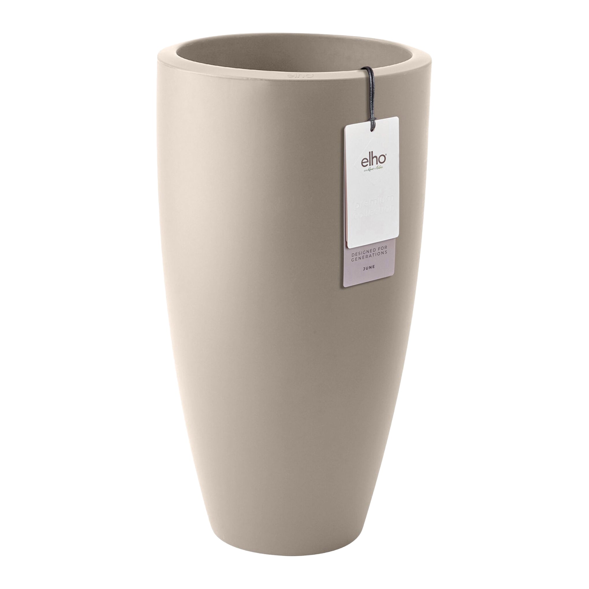 Elho June Round High 40 - Balanced beige - Ø 39 x H 70 cm - Binnen en