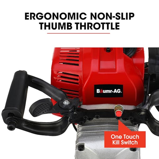 NNEMB 2 Stroke 52cc Petrol Jackhammer-with 2 Chisels-Carry Bag