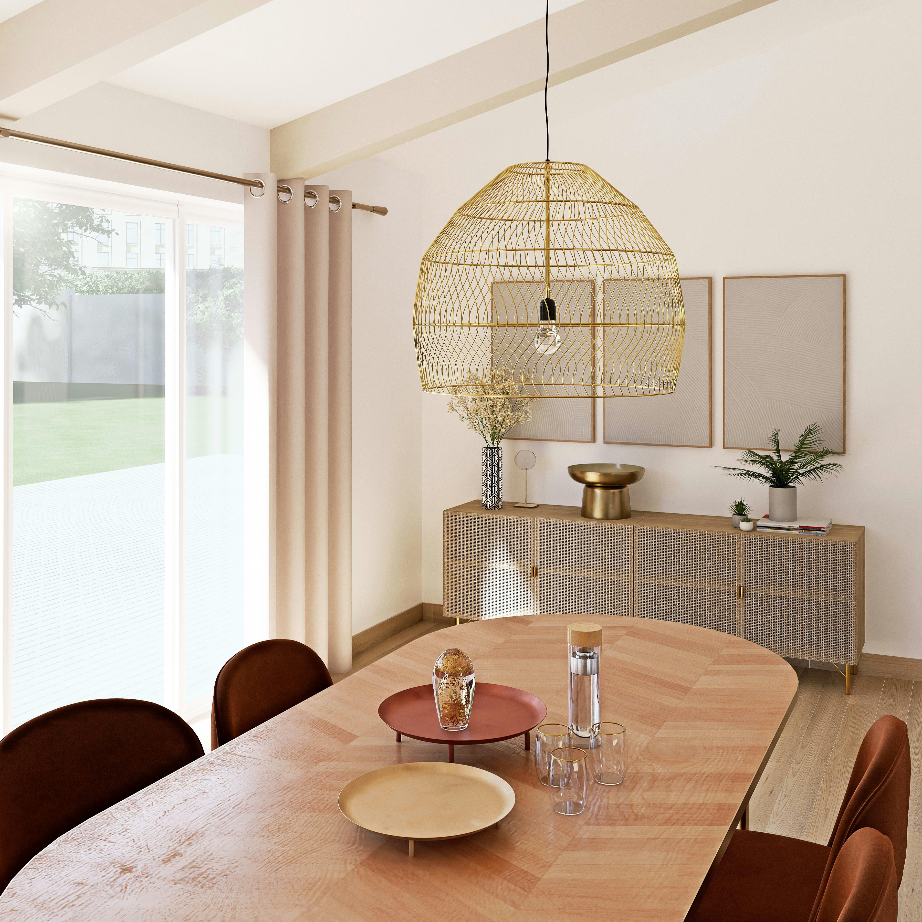 MELIYELOW - Méduse déco dorée en verre 16x8