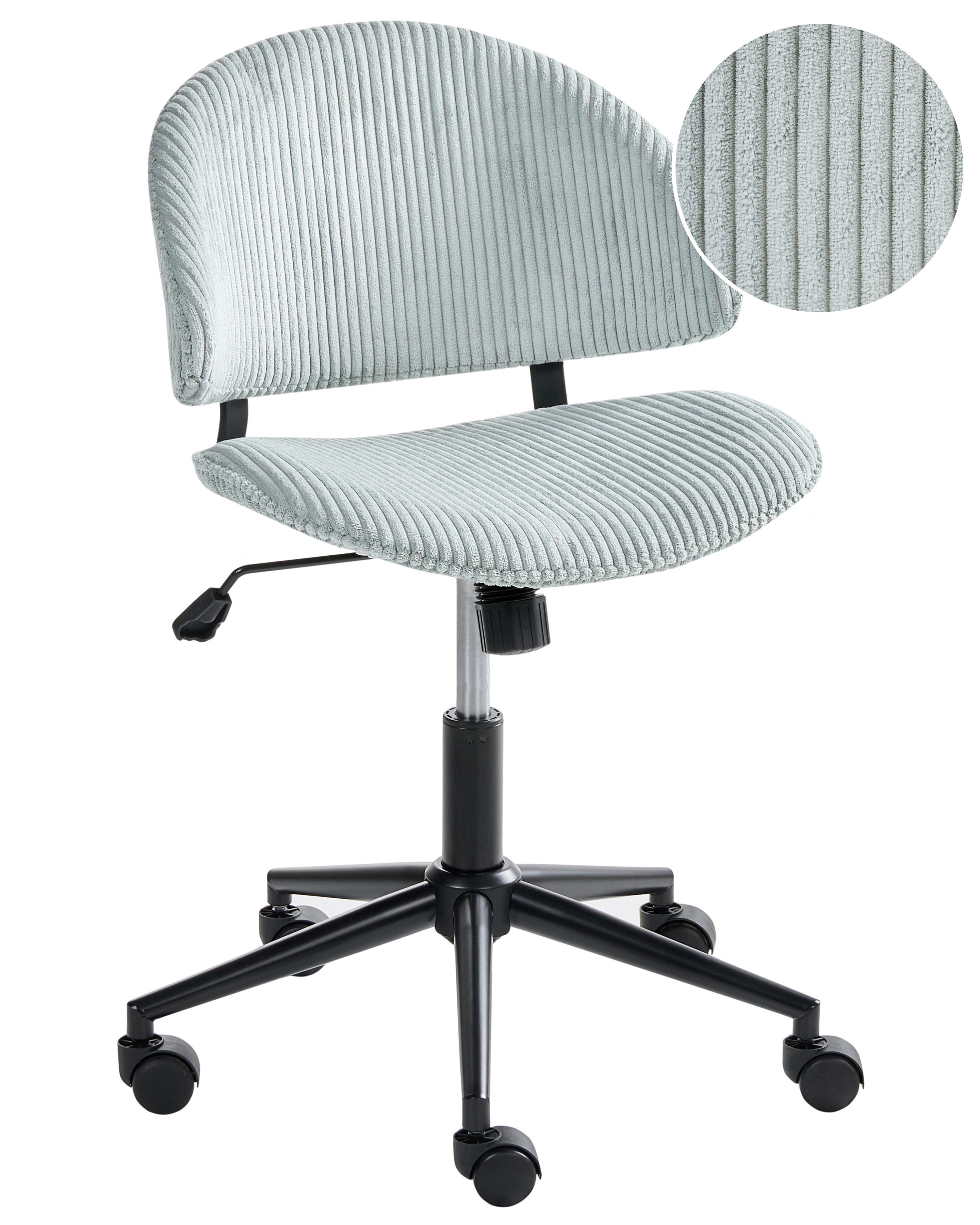 Office Chair KIANA Corduroy Light Blue