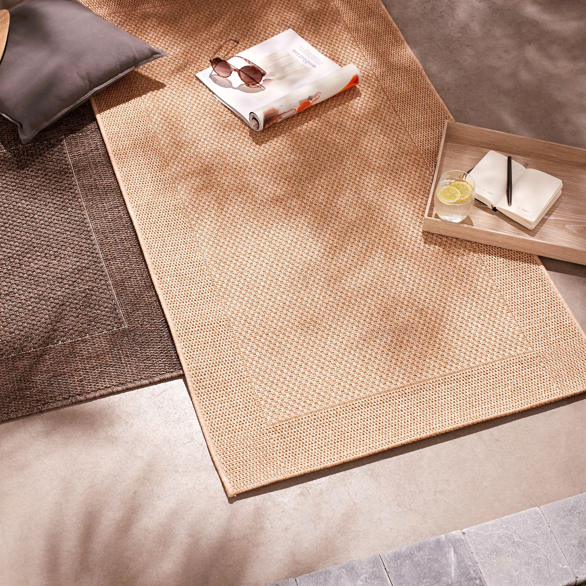 KELLY - Tapis intérieur et extérieur - naturel 120x170cm