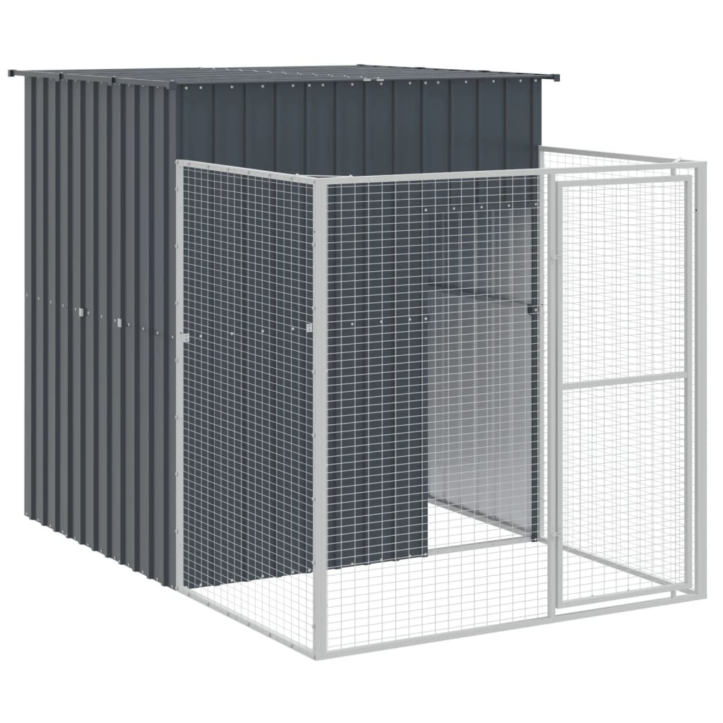 VidaXL buda dla psa Antracyt 165 x 251 x 181 cm Stal