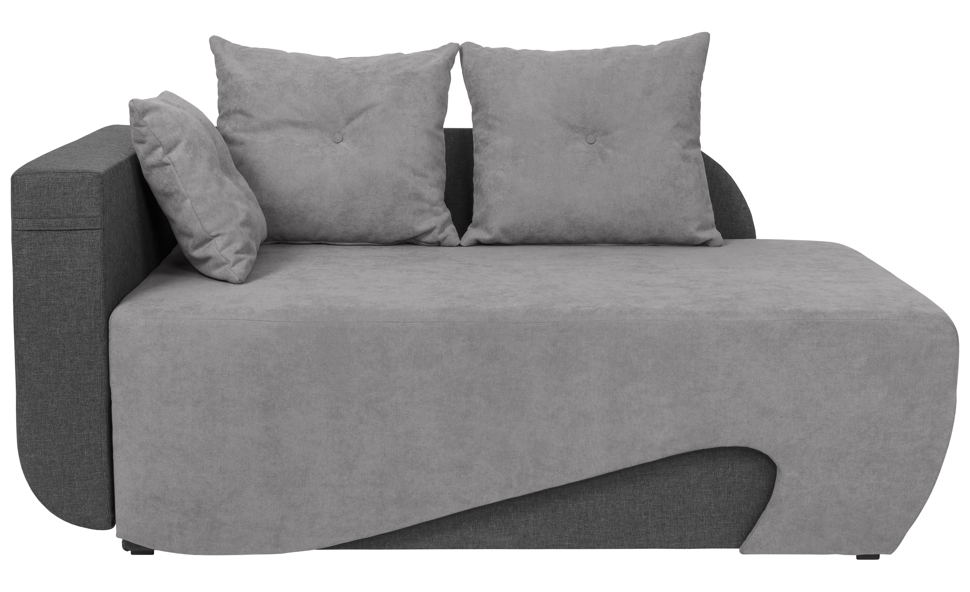 Sofa dwuosobowa Cerro rozkładana z pojemnikiem szara