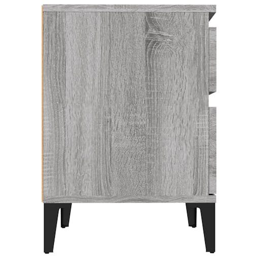 NNEVL Bedside Cabinets 2 pcs Grey Sonoma 40x35x50 cm