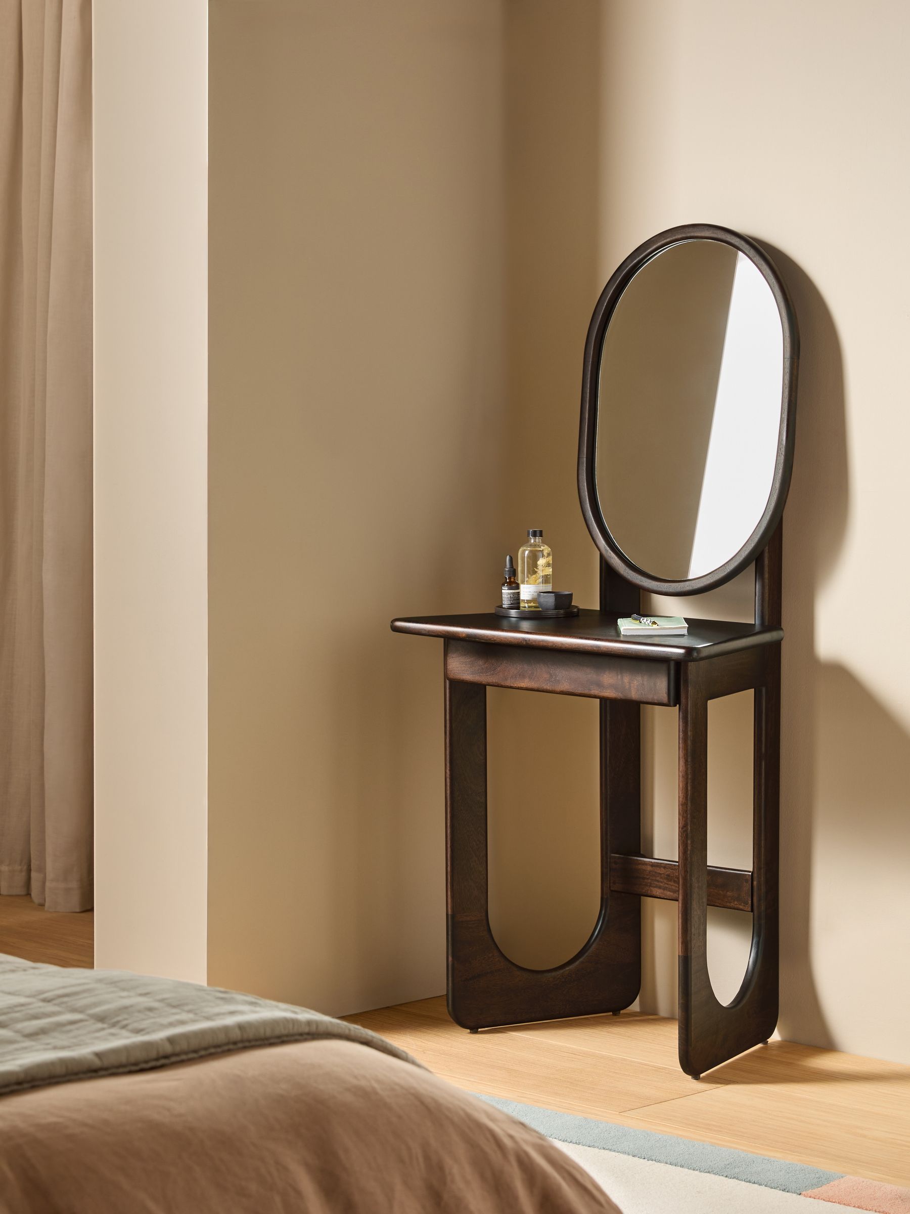 Arlo Console Dressing Table in Dark Brown