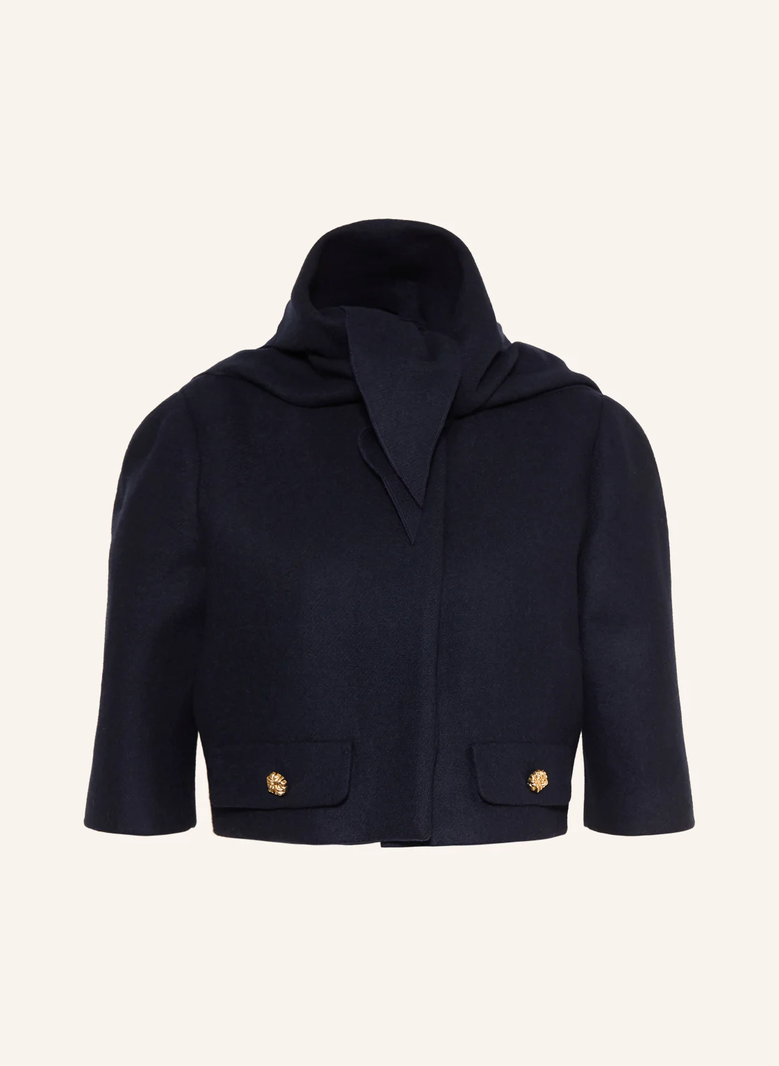 maje Jacke mit 3/4-Arm und abnehmbarem Schal