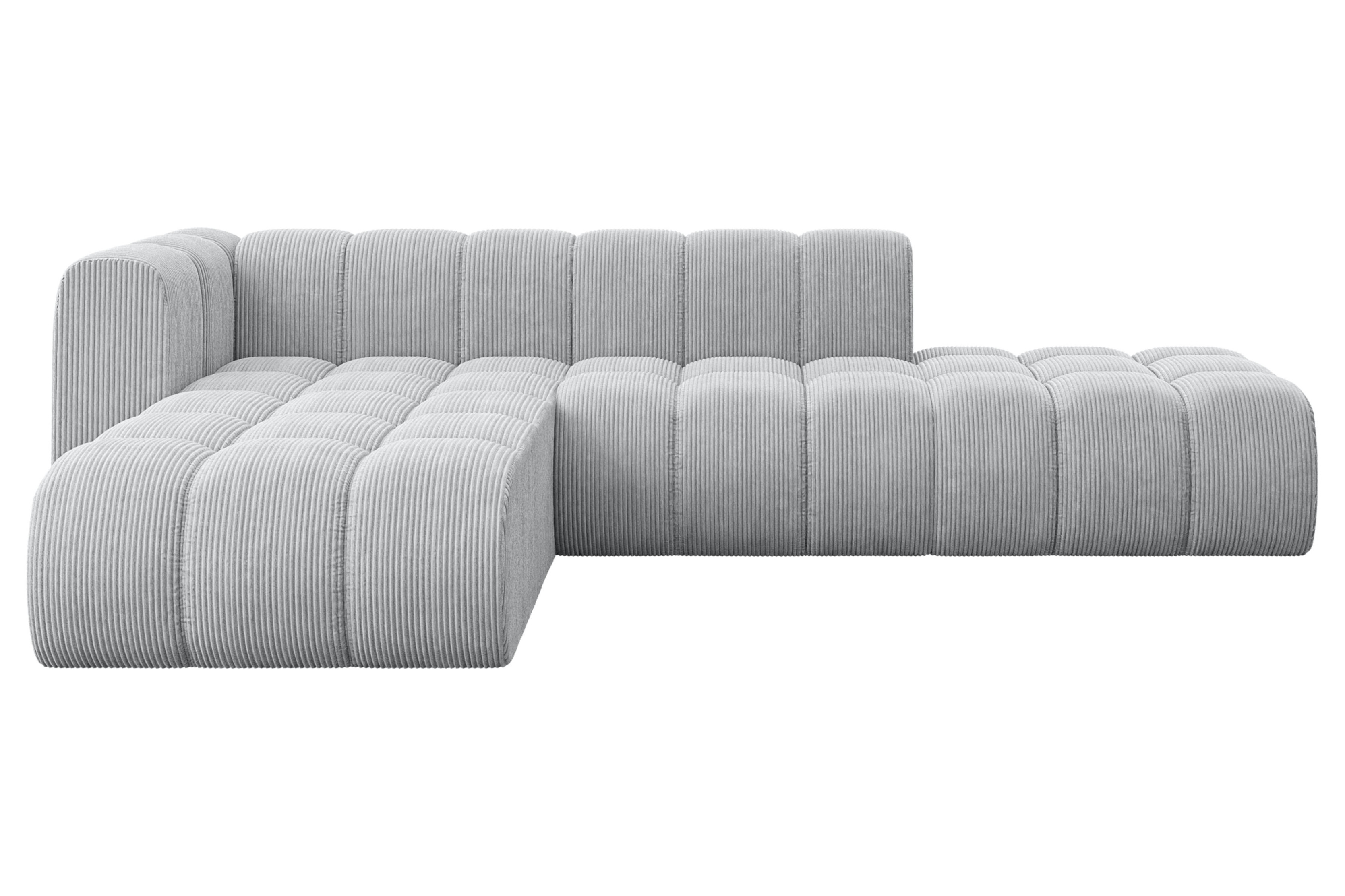 Narożnik lewostronny modułowy Zuvon-L1 - 296x177x70 cm Szary