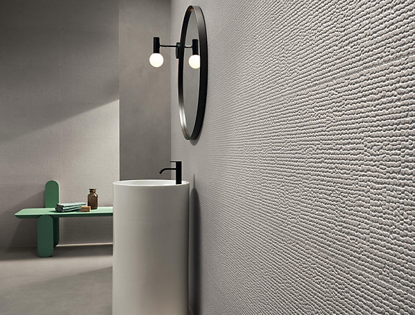 Carrelage effet Pierre 3D Gris Perle Quadra 80x40x0,85 cm Mat Volenza - Mur intérieur (vendu par carton de 1,28 m²) - RO'MA CARREL