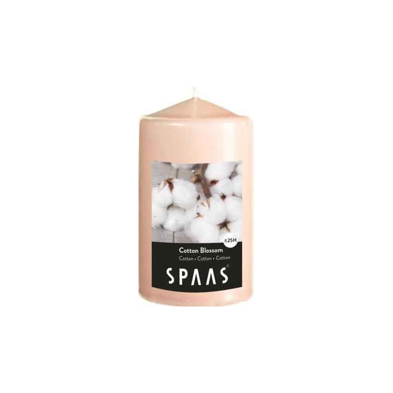 Bougie Cylindre parfumée fleurs de coton 15 cm
