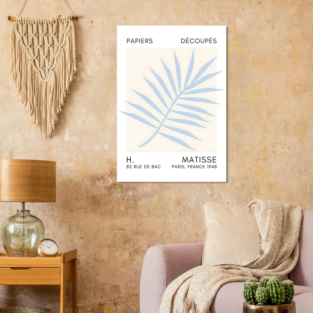 Artfulprints Poster Matisse – Floral reef light blue  - 70x100 cm - Blauw