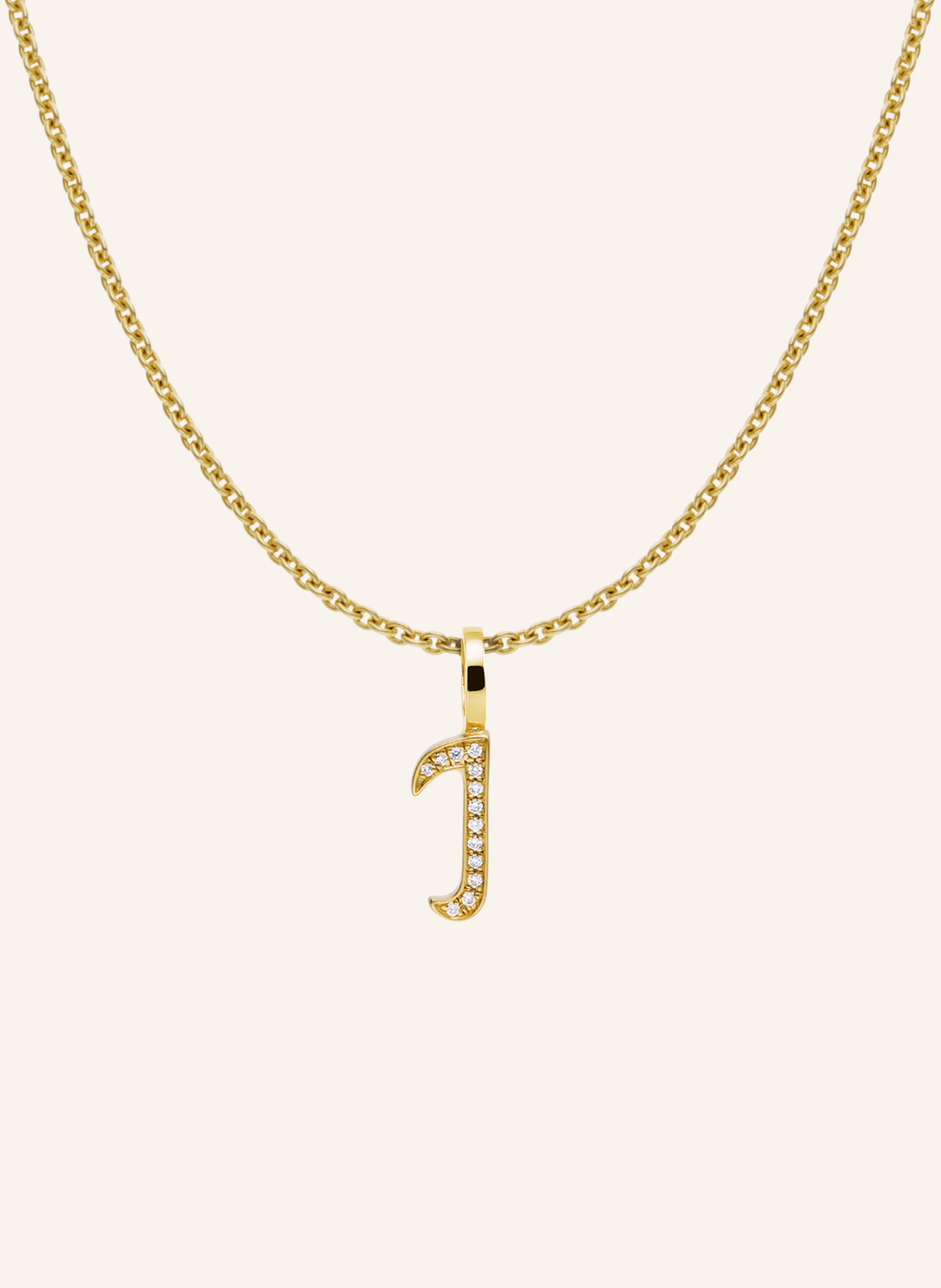CADA Kette TINY DIAMOND LETTER I