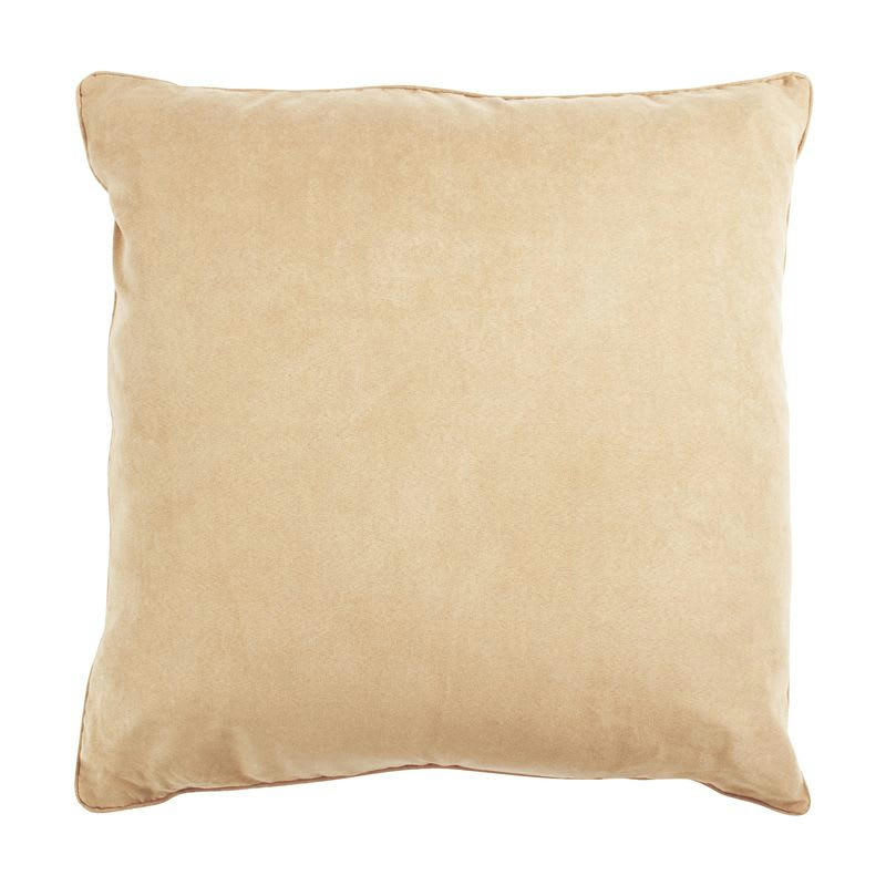 SUEDEN - Coussin de sol en suédine rose nude 70x70