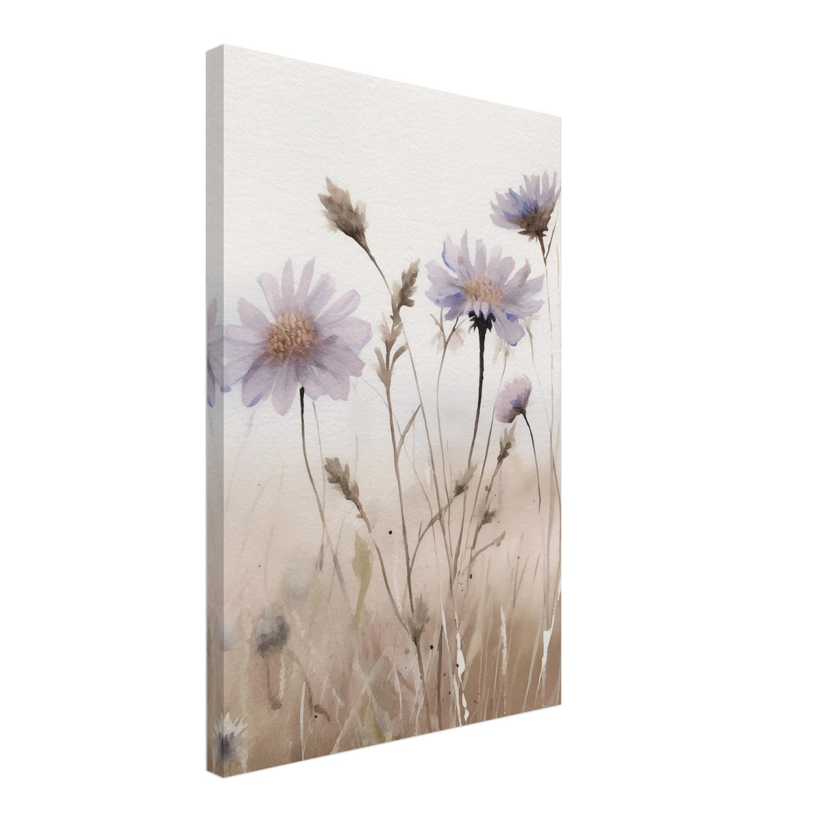 Artfulprints Canvas Flower aquarel 1 canvas - 40x60 cm - beige